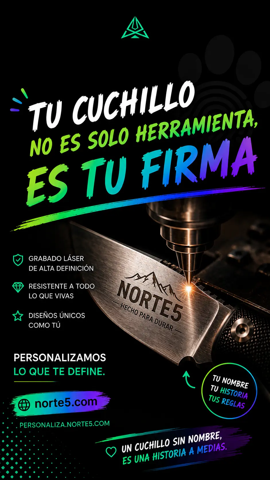 Grabado personalizado en cuchillos profesionales